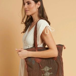 Z & l europe Kiliim Shoulder Bag, Brown